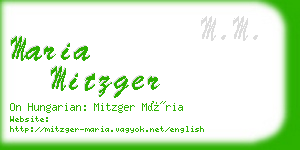 maria mitzger business card